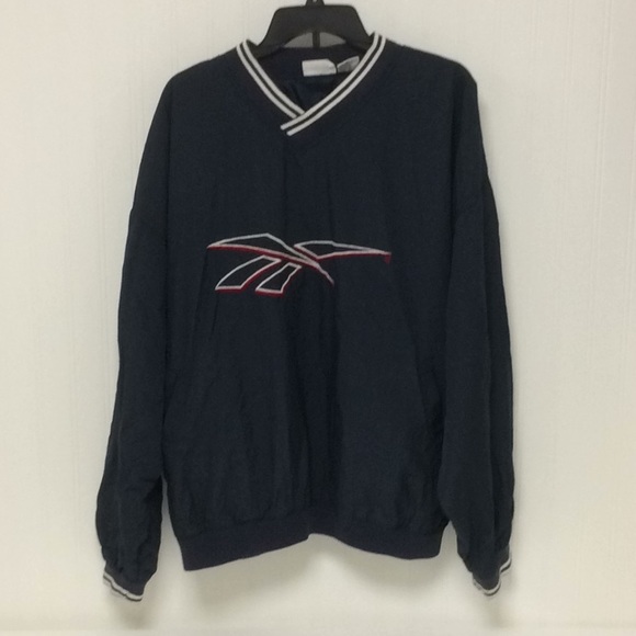 Reebok Jackets \u0026 Coats | Reebok Vintage 90s Pullover Big Logo Windbreaker | Color: Blue | Size: XL | Awesome1finds's Closet